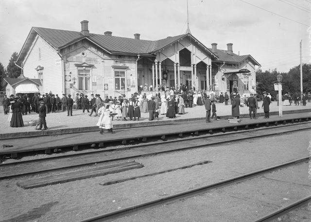 Kouvolan rautatieasema vuonna 1908