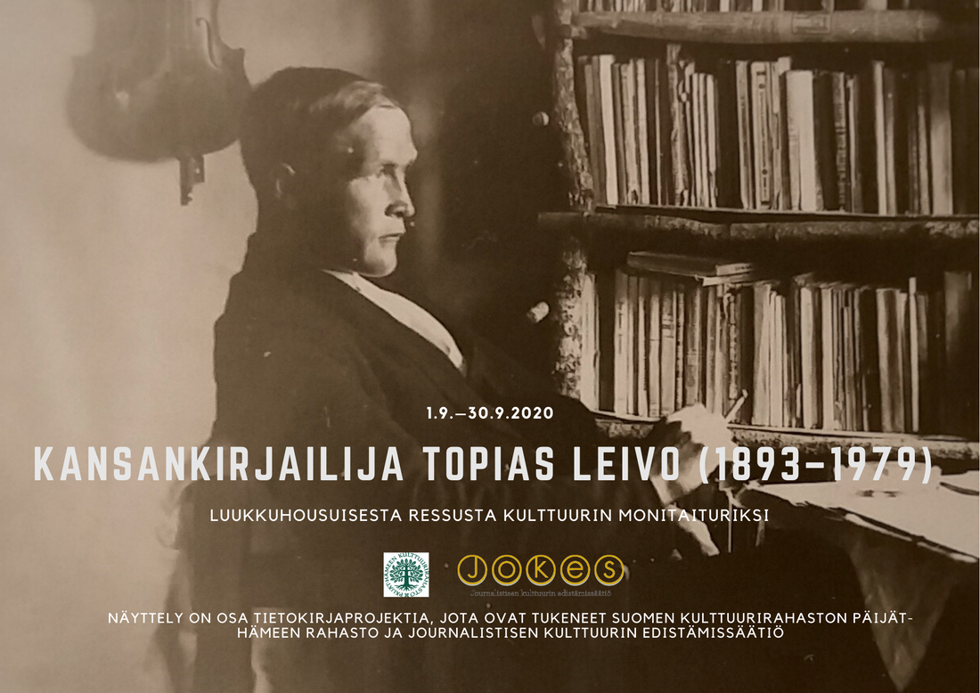 Topias Leivo (1893 - 1979) esittäytyy Padasjoen kirjastossa syyskuussa 2020. 